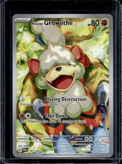 2024 Pokemon Twilight Masquerade Hisuian Growlithe #181/167 - Image 1
