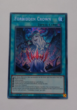 FORBIDDEN CROWN BPRO-EN067 SECRET RARE 1st EDITION YUGIOH *NEW & MINT* - Image 1