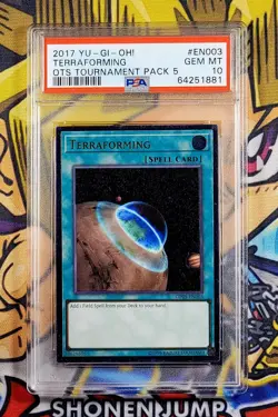 Yu-Gi-Oh! TERRAFORMING OTS Tournament Pack 5 OP05-EN003 PSA 10 Ultimate Rare GEM - Image 1
