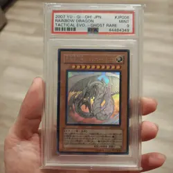 Yu-Gi-Oh Rainbow Dragon TAEV-JP006 Ghost Rare Japanese PSA 9 - Image 1