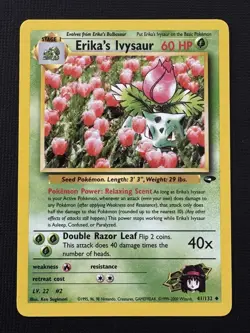 Pokemon Erika's Ivysaur 41/132 Gym Challenge Unlimited Regular Uncommon 60HP - Image 1