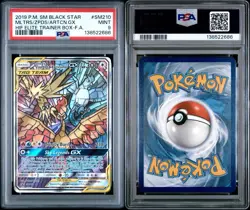 2019 Pokemon Moltres Zapdos Articuno GX Hidden Fates ETB Black Promo SM210 PSA 9 - Image 3
