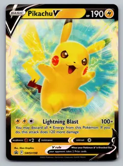 Pikachu V Promo SWSH: Sword & Shield Promo Cards SWSH198 NM - Image 1
