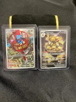 Pokemon Center Stamped Mega Evolution Promo Card Set Riolu and Alakazam - Image 1