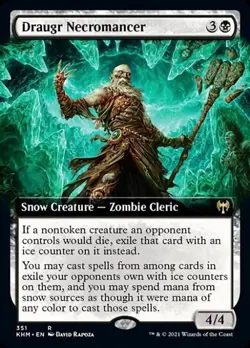 Draugr Necromancer (Extended Art) - Near Mint MTG Kaldheim - Image 1