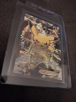 Pokemon Pikachu EX XY124 Black Star Promo 2016 Holo Card TCG Very Good cond - Image 2
