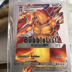 Charizard Vmax Silver Fan Art Cards NM - Image 1