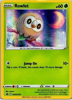 Rowlet Promo SWSH: Sword & Shield Promo Cards SWSH220 NM - Image 1