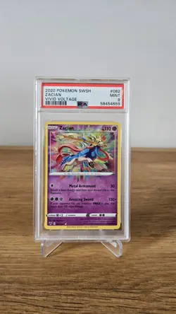 PSA 9 MINT Zacian 082 Amazing Rare Vivid Voltage Pokemon Card - Image 1