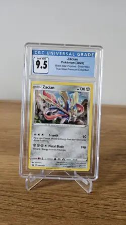 CGC 9.5 Gem Mint Zacian SWSH033 True Steel Black Star Promo Pokemon Card - Image 1