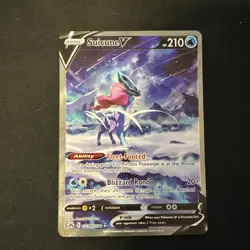 Pokemon TCG Suicune v GG38/GG70 Crown Zenith Ultra Rare Holo Card #10 - Image 1