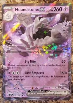 Houndstone Ex Pokemon Card 102/197 Holo Rare TCG Near Mint NM - Image 1