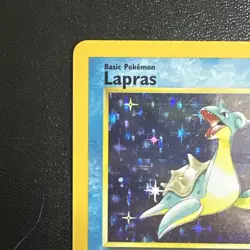 Pokemon TCG Lapras Fossil Holo Unlimited Rare Card 10/62 Vintage MP - Image 2