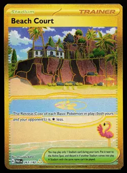Beach Court 263/182 Holo Paradox Rift Pokemon Card - Image 1