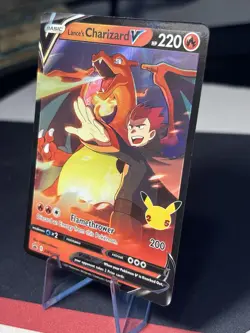 Pokemon Lance's Charizard v SWSH133 Holo Black Star Promo Card NM - Image 2
