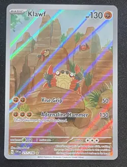 Pokemon TCG Klawf Scarlet Violet Base Set Holo Card 217/198 Illustration Rare - Image 1
