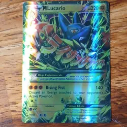 M Lucario EX XY Furious Fists Secret Rare Holo Mega 220 HP Pokemon Card 113/111 - Image 1