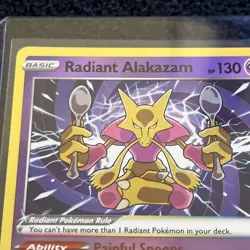 Radiant Alakazam 059/195 Holo Rare Silver Tempest SWSH12 Pokemon English - Image 3