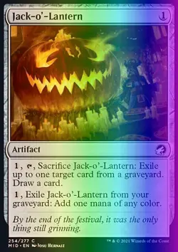 MTG Jack-o'-Lantern (254/553) Innistrad Midnight Hunt LP FOIL - Image 1