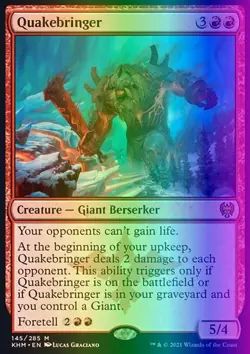 MTG Magic the Gathering Quakebringer (145/551) Kaldheim LP FOIL - Image 1