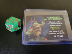 Ninja Turtles Michelangelo Spindown D20 Legendary Limited Edition - TMNT MTG - Image 1