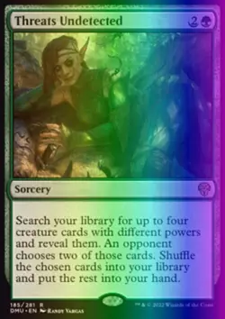 MTG Magic the Gathering Threats Undetected (185/552) Dominaria United LP FOIL - Image 1