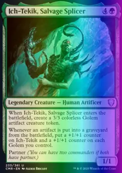 MTG Ich-Tekik, Salvage Splicer (233/794) Commander Legends LP FOIL - Image 1