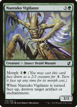 MTG Magic the Gathering Nantuko Vigilante (174/363) Commander 2019 LP - Image 1