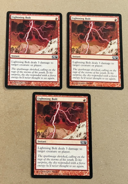 3x Lightning Bolt - m10 - core set 2010- MTG - Magic the Gathering - x3 - Image 2