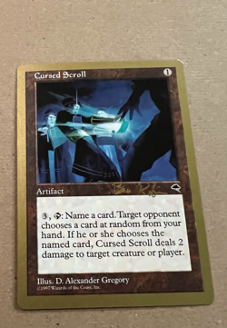 Cursed Scroll - Championship Deck - MTG - Magic the Gathering - 1998 - Image 1