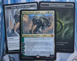 MTG Ajani, Sleeper Agent w/ emblem and token **NM** Dominaria United (DMU) - Image 1