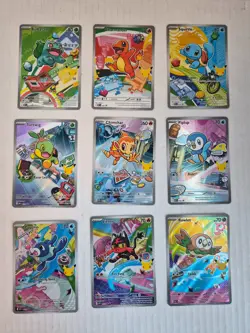 Pokemon 30th First Partner Illustration Collection Complete Promo Cards Set of 9 - Image 2