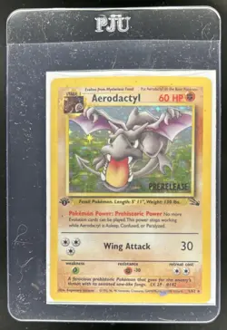 1999 Pokemon Fossil 1st Edition Aerodactyl Prerelease #1/62 - Image 1