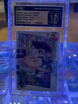 CGC Pristine 10 Pokemon Japanese Carddass Series 4 Clefairy & Team Rocket 128 - Image 1