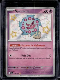 2024 Pokemon Paldean Fates Spiritomb #158/091 - Image 1
