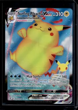 2021 Pokemon SWSH Celebrations Surfing Pikachu VM #009/025 - Image 1