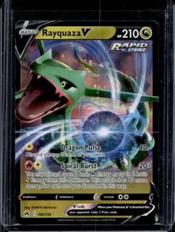 2023 Pokemon SWSH Crown Zenith Rayquaza V #100/159 - Image 1