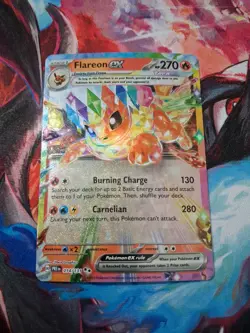 Pokemon TCG Flareon EX Prismatic Evolutions Double Rare Holo Card 014/131 - Image 1