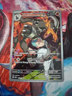 Pokemon TCG Team Rockets Houndoom Illustration Rare Card 191/182 Destined Rivals - Image 1