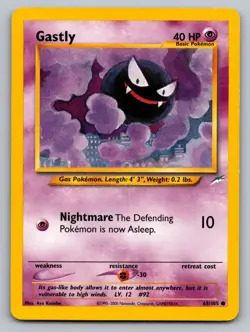 GASTLY 65/105 COMMON NEO DESTINY POKEMON LP - Image 1