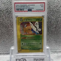 Pokemon PSA 7 Butterfree Japanese Expedition Holo Rare - Image 1