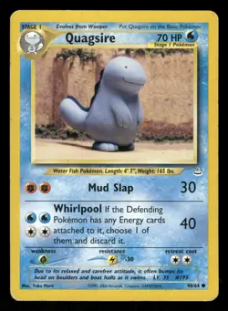 Quagsire 48/64 MP Common Neo Revelation 2001 Pokemon TCG - Image 1