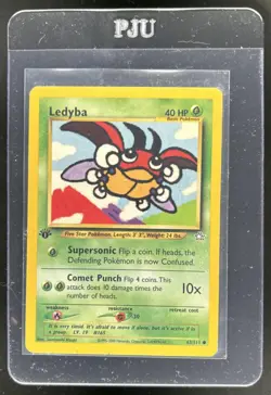 2000 Pokemon Neo Genesis 1st Edition Ledyba #63/111 - Image 1