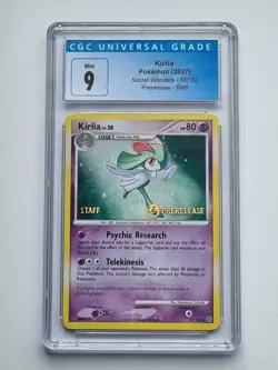 Pokemon Kirlia 53/132 - Prerelease - Staff - CGC 9 - Image 1