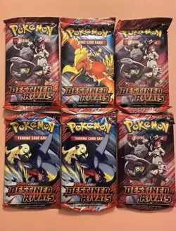 POKEMON TCG - Destined Rivals Booster Pack - SV10: (6) Booster Packs - Image 1