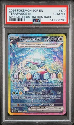 2024 POKEMON SCR EN-STELLAR CROWN SPECIAL ILLUSTRATION RARE TERAPAGOS EX PSA 10 - Image 1