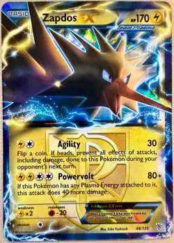 Zapdos-EX - 48/135 - Holo Rare EX Pokemon Plasma Storm LP NM - Image 1