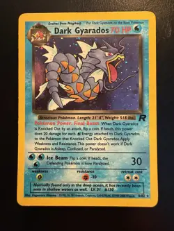 Pokemon TCG Dark Gyarados 8/82 Team Rocket Holo Rare Unlimited WOTC Vintage - Image 1