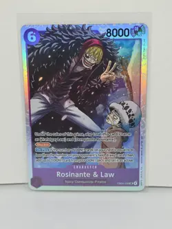 One Piece The Azure Sea’s Seven OP14-EB04 Rosinante & Law EB04-038 SR English- - Image 1