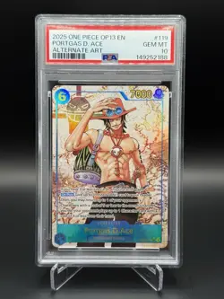 2025 ONE PIECE OP13-119 CARRYING ON HIS WILL PORTGAS D ACE SEC ALT ART PSA 10 - Image 1